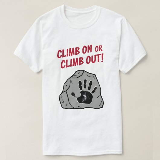 登る、または登る Tシャツ (デザイン正面)