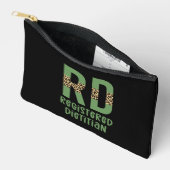 登パーソナライズされた録栄養士チータープリントRD アクセサリーポーチ (見開き)