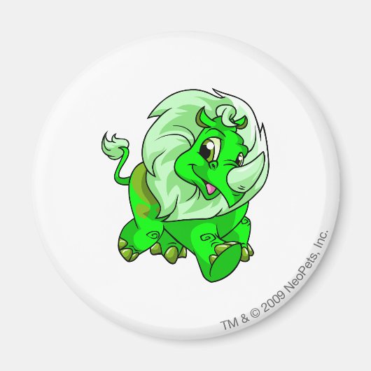 登夢白熱［赤熱］光を放つ マグネット (正面)