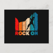 登山おもしろいヴィンテージクライマーマウンテンアイアロック ポストカード (正面)