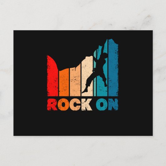 登山おもしろいヴィンテージクライマーマウンテンアイアロック ポストカード (正面)