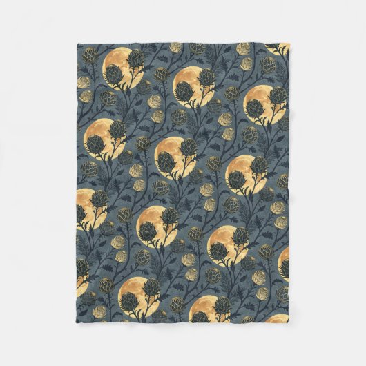 登山つる植物ゴールデントワイライトフローラ フリースブランケット (正面)