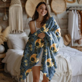 登山つる植物ゴールデントワイライトフローラ フリースブランケット