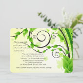 登山つる植物結婚式招待状 招待状 (スタンド正面)