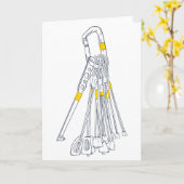 登山のクルミのワイヤー カード (黄色い花)