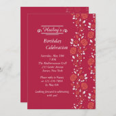 登山のバラの招待状 招待状 (正面/裏面)