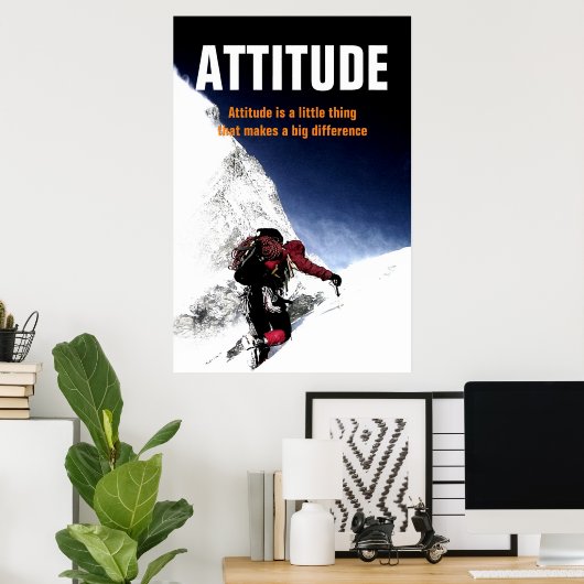 登山の姿勢やる気を起こさせる ポスター (ホームオフィス)
