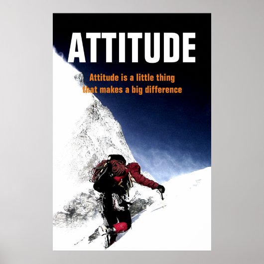 登山の姿勢やる気を起こさせる ポスター (正面)