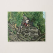 登山の山々と遊歩道 ジグソーパズル (横)