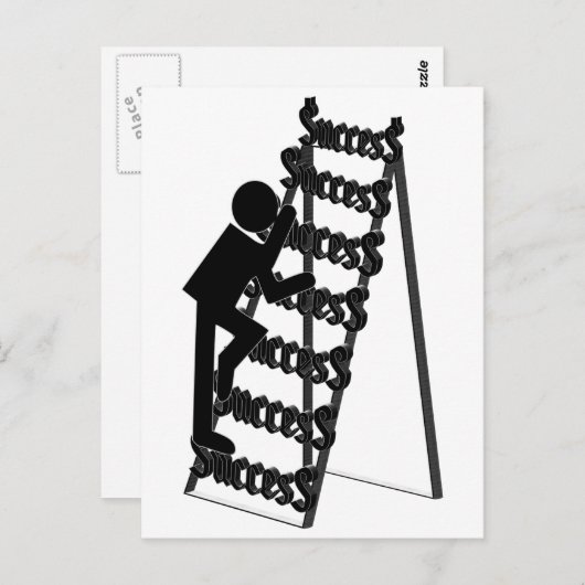 登山の成功のはしご ポストカード (正面/裏面)