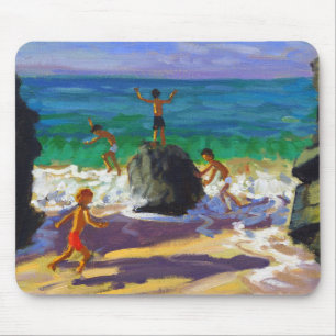 登山の石のPorthmeorのビーチSt Ives 2013年 マウスパッド