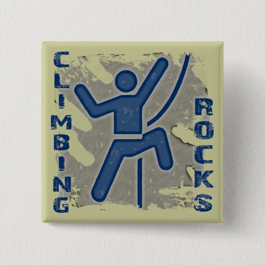 登山の石 缶バッジ (正面)