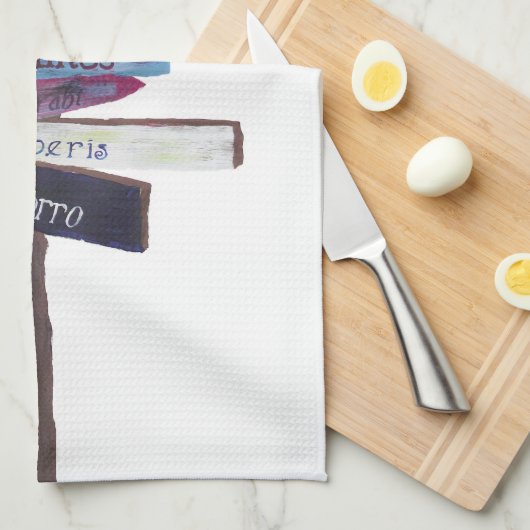 登山の行先のふきん キッチンタオル (四つ折り)