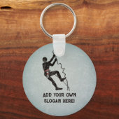 登山はクライマーズキットをテーマに – あなたのテキスト キーホルダー (正面)