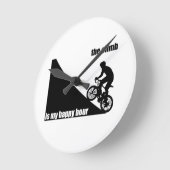 登山は私の幸せな時だ ラウンド壁時計 (傾斜)