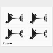 登山は私の幸せ 長方形シール (シート)