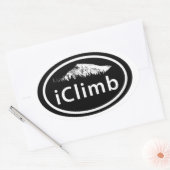 登山アイクライムマウンテン 楕円形シール (封筒)