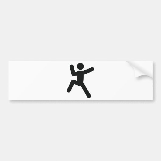 登山アイコン バンパーステッカー (正面)