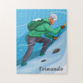 登山アスノーマウンテンエクストリームウィンタースポーツ名 ジグソーパズル (縦)