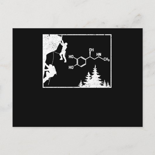 登山アドレナリン化学式ボルダー ポストカード (正面)