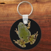 登山アリゾナの木のカエルの写真 – 黒 キーホルダー (正面)