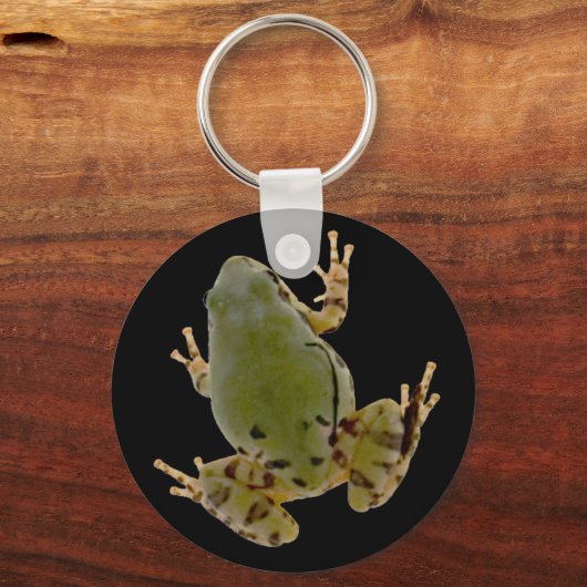 登山アリゾナの木のカエルの写真 – 黒 キーホルダー (正面)