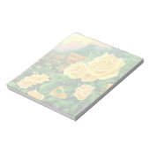 登山イエローローズメモ帳 ノートパッド (回転)