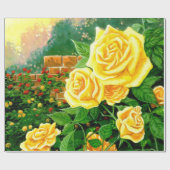 登山イエローローズラッピング紙 ラッピングペーパー (フラット)