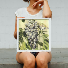 登山ウィンブロンウィステリアつる植物アクリル絵画ズ ポスター