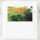 登山カエルCB 長方形シール (バッグ)