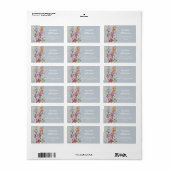 登山カラフルスイートピー花アドレス ラベル (フルシート)