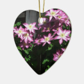 登山クレマチスパープル春の花 セラミックオーナメント (左)