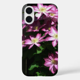 登山クレマチスパープル春の花 iPhone 16ケース