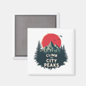 登山ザシティピーク – 登山家冒険アワイ マグネット (正面/裏面)