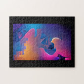 登山ザドリームタワー抽象芸術デジタルアート ジグソーパズル (横)