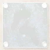 登山シューズ（ばちゃばちゃ）跳ねるアートコースター ガラスコースター (裏面)