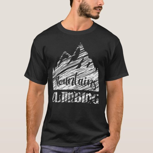 登山シルエットボルダリング登山24 Tシャツ (正面)