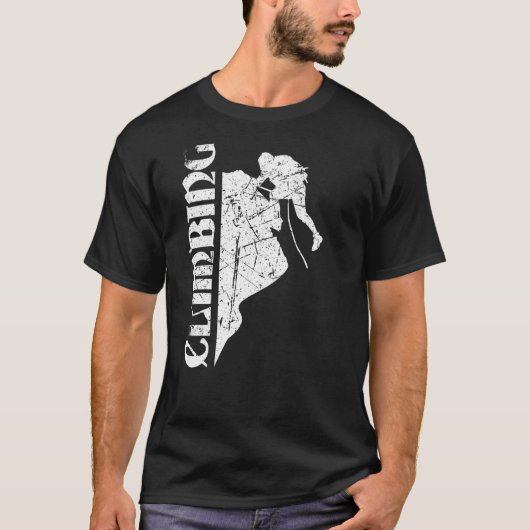 登山シルエットボルダリング登山25 Tシャツ (正面)