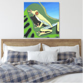 登山ツリーカエル キャンバスプリント (インサイチュ (寝室))