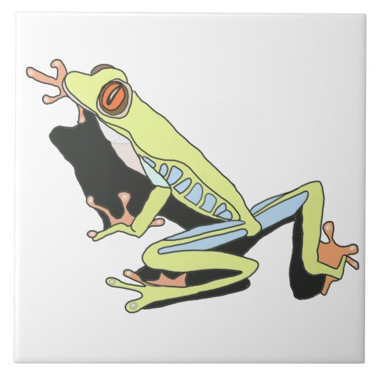 登山ツリーカエル タイル (正面)