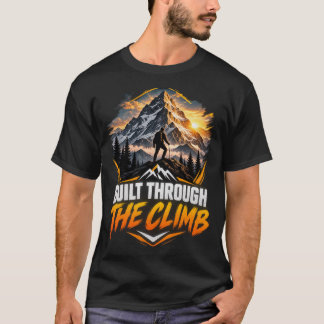 登山デザイン: 挑戦を乗り越えて築き上げる Tシャツ