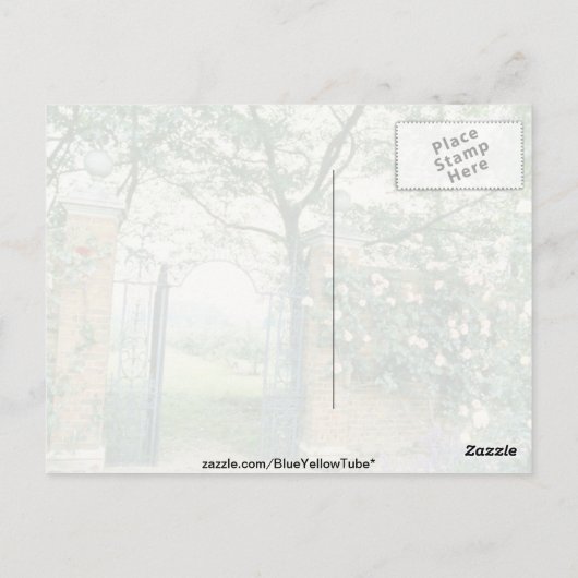 登山バラズウィズウィズロウトアイアンゲートフラワー ポストカード (裏面)