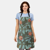 登山バラ&スモールバードウィリアムモリス エプロン (着用した状態)