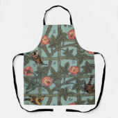 登山バラ&スモールバードウィリアムモリス エプロン (正面)