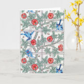 登山バラ&スモールバードウィリアムモリス カード (黄色い花)