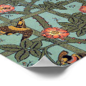 登山バラ&スモールバードウィリアムモリス ポスター (角)