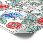 登山バラ&スモールバードウィリアムモリス ポスター (角)