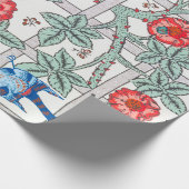 登山バラ&スモールバードウィリアムモリス ラッピングペーパー (角)