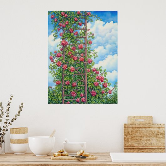 登山バラ ポスター (キッチン)