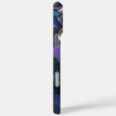 登山パープルホワイトローズフェイクステンドグラス Case-Mate iPhoneケース (裏面 / 右)